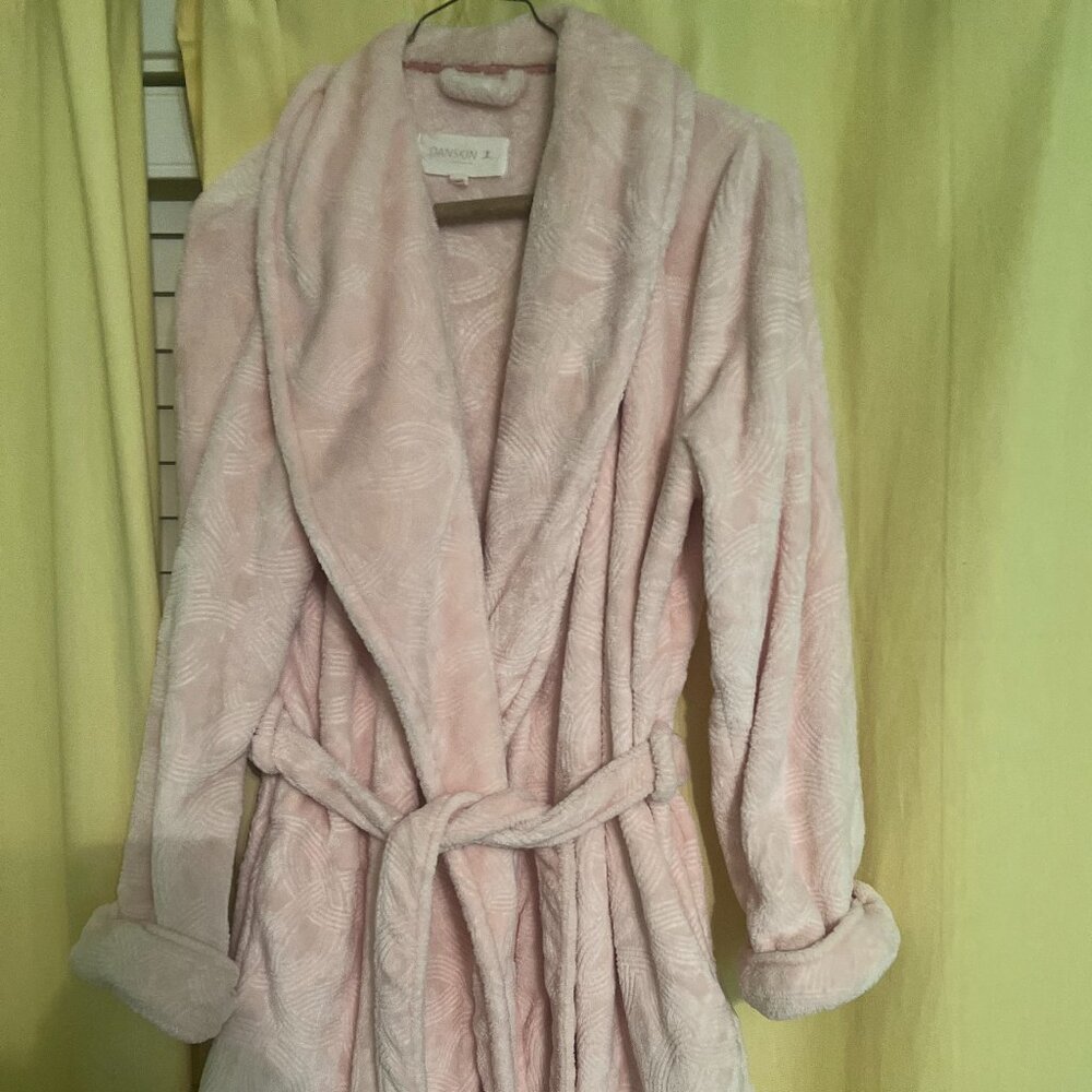 pink fluffy robe